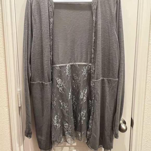 Maurices Sweaters - Gray long line open front cardigan